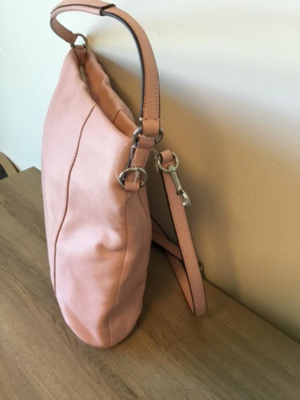 Coach Isabelle Pebble Leather Blush Pink Convertible Shoulder Crossbody NWT $395 - Picture 4 of 14